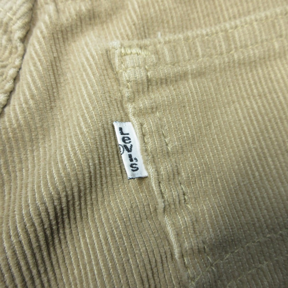 Vintage Levi's Corduroy Pants Womens 12 Khaki Straight Leg 941 Made USA 90s - Picture 10 of 16